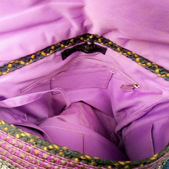 Eric Javits Woven Flap Closure Squishee Law Bag - Picture 5 of 7